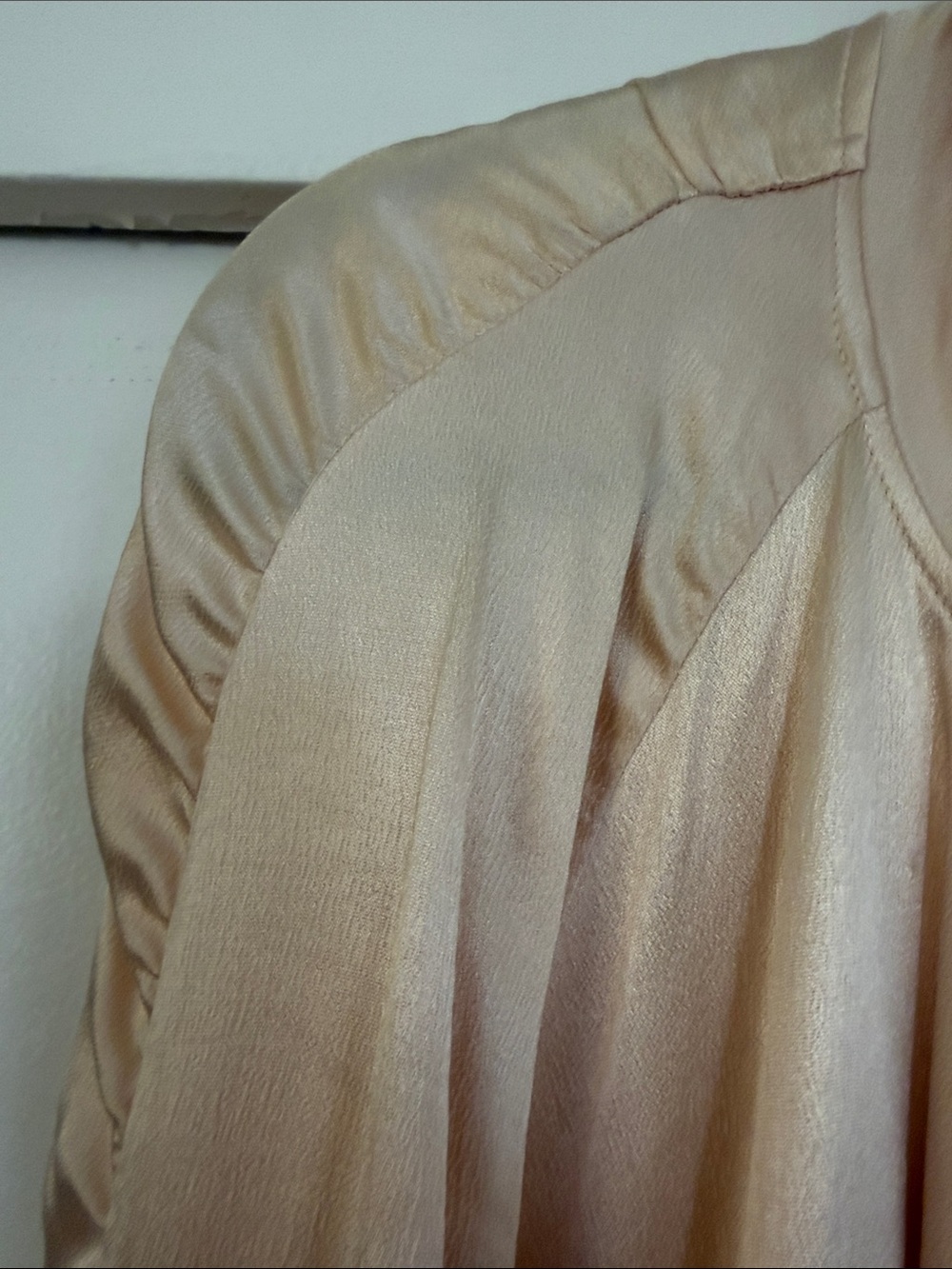 Zara Blush Satin Cropped Bomber Jacket - Picture 6 of 7